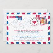 スペイン・セビリア　航空郵便式挙式後パーティーのお知らせ 招待状 (正面)