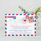 スペイン・セビリア　航空郵便式挙式後パーティーのお知らせ 招待状 (スタンド正面)