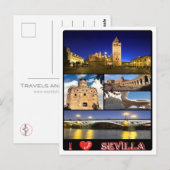 スペイン – セビリア – I Love - ポストカード (正面/裏面)