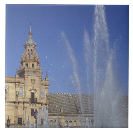 スペイン セビーリャ アンダルシア 噴水と装飾 タイル (正面)