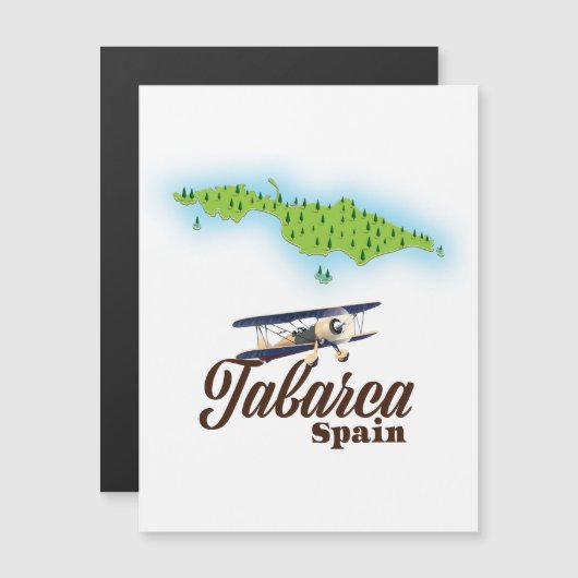 スペイン・タバルカ島の美しい地図 (正面/裏面)