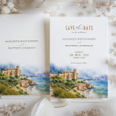 スペイン・タマリットの城 保存日付カード 招待状