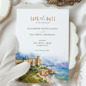 スペイン・タマリットの城 保存日付カード 招待状