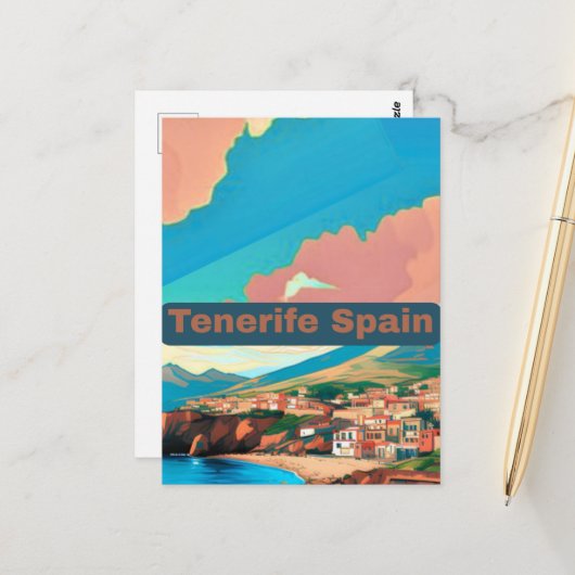 スペイン テネリフェ島 旅行 はがき アート スペイン 旅行 (正面/裏面インサイチュ)