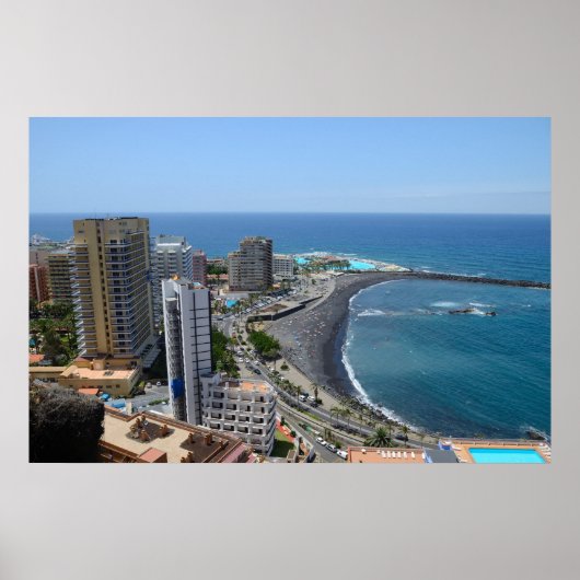 スペイン，テネリフェ，プエルト・デ・ラ・クルス ポスター (正面)