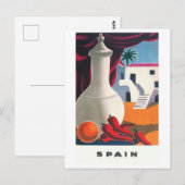 スペイン,テラス,歓迎,ヴィンテージインスパイア ポストカード (正面/裏面)