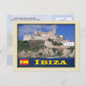 スペイン，バリ島，イビサの旧市街 ポストカード (正面/裏面)