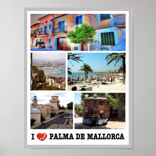 スペイン – バリ島 – Majorca - I Love - ポスター (正面)