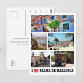 スペイン – バリ島 – Majorca - I Love - ポストカード (正面/裏面)