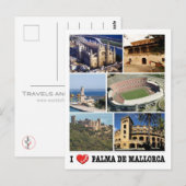 スペイン – バリ島 – Majorca - I Love - ポストカード (正面/裏面)