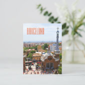 スペイン，バルセロナのパークグエル ポストカード (スタンド正面)