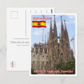 スペイン – バルセロナ – バシリカSagrada Familia - ポストカード (正面/裏面)