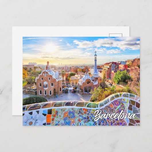 スペイン,バルセロナ,パークグエル ポストカード (正面/裏面)