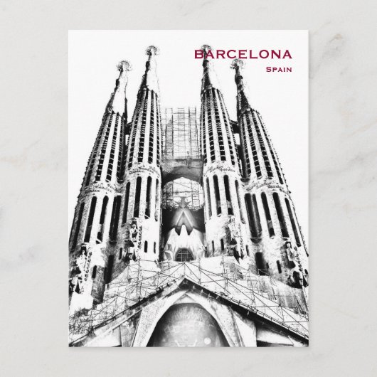スペイン バルセロナ ヴィンテージ 旅行 観光 ポストカード (正面)