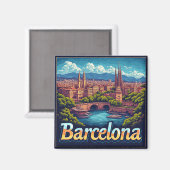 🧲 スペイン バルセロナ 旅行の思い出 🇪🇸 マグネット (正面/裏面)