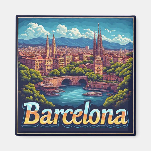 🧲 スペイン バルセロナ 旅行の思い出 🇪🇸 マグネット (正面)