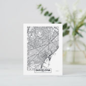 スペイン，バルセロナ |都市の地図 ポストカード (スタンド正面)