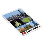 スペイン – バルセロナ – I Love – マグネット (右側)