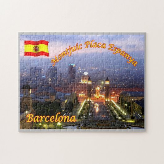スペイン – バルセロナ – Montjuic Placaスペイン – ジグソーパズル (横)