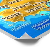 スペイン – バレアレス諸島 – イビサ – Eivissa - ポスター (角)