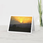 スペイン・バレンシアのオレンジ色の夕焼け カード (正面)