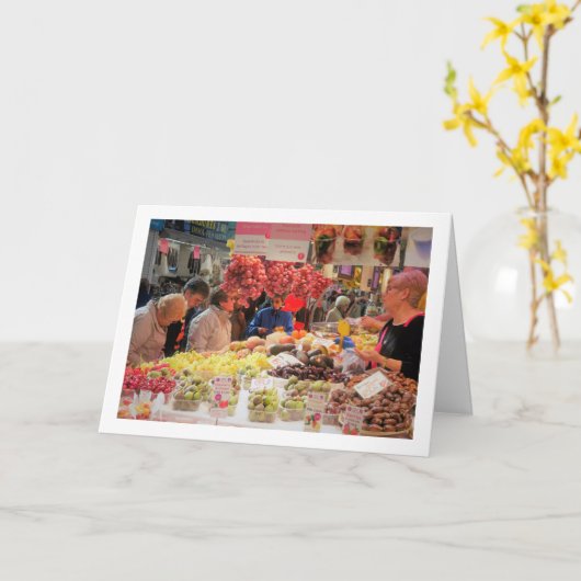 スペイン・バレンシアのセントラル市場のお客様 カード (黄色い花)