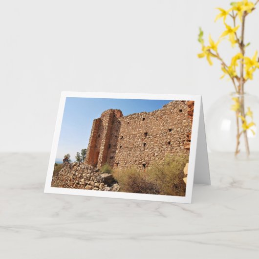 スペイン，バレンシア，エルミタデサンタバルバラファサデ カード (黄色い花)