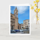 スペイン，バレンシア，ロサンゼルスの私達の聖母の教会 カード (黄色い花)