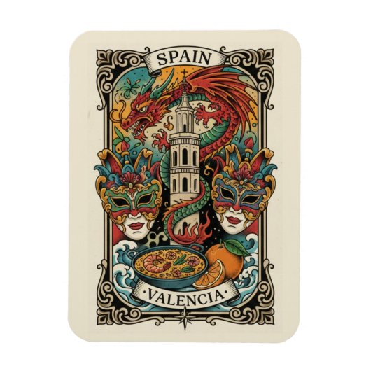 スペイン バレンシア 旅行 マグネット (縦)
