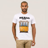 スペイン ビルバオの路面電車の旅行ポスター Tシャツ (正面フル)