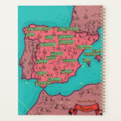 スペイン ビンテージ 古地図 プランナー手帳 (裏面)