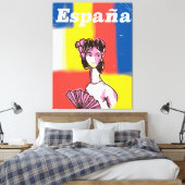 スペイン ビンテージ 旅行ポスター キャンバスプリント (インサイチュ (寝室))