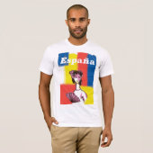 スペイン ビンテージ 旅行ポスター Tシャツ (正面フル)