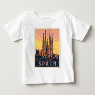スペイン ファミリアサグラダ ベビーTシャツ