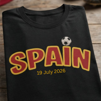 スペイン フラグ カラー スポーツ カスタム Tシャツ