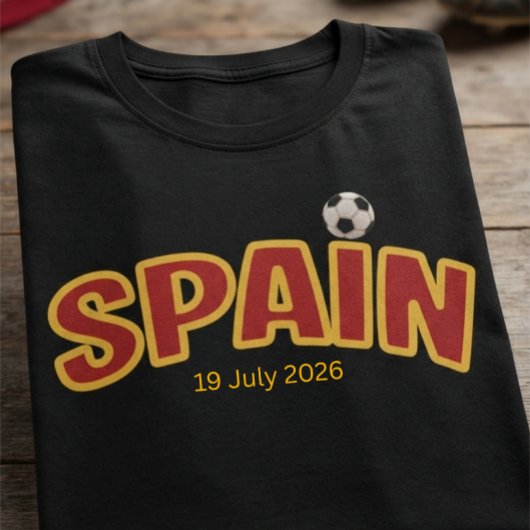 スペイン フラグ カラー スポーツ カスタム Tシャツ