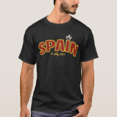 スペイン フラグ カラー スポーツ カスタム Tシャツ (正面)
