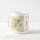 スペイン フラグ + 地図 マグ (正面左)