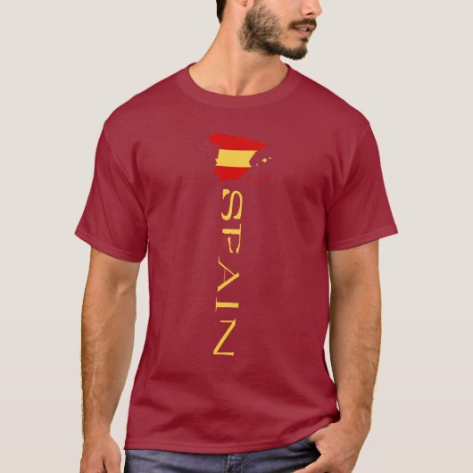 スペイン フラッグ スペインの旗 MAP Tシャツ (正面)
