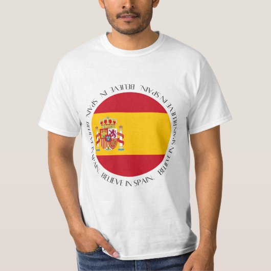 スペイン フラッグ 愛国的な衣類 Tシャツ (正面)