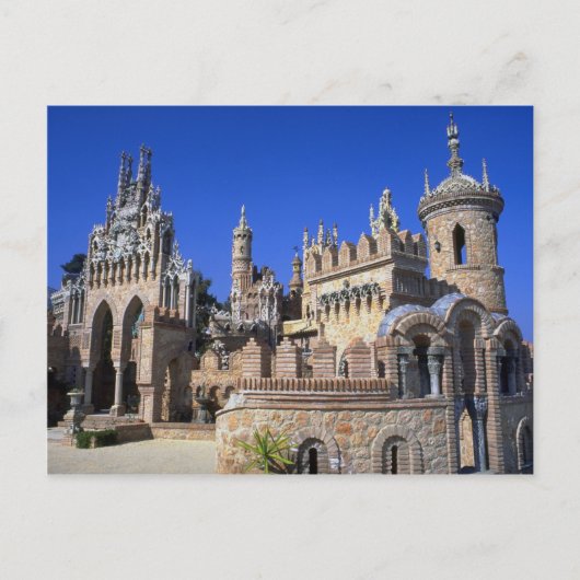 スペイン，ベナルマデナプエブロ， Castilo Colomares ポストカード (正面)