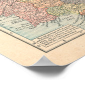 スペイン&ポルトガルヴィンテージ1923年マッププリント ポスター (角)