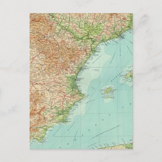 スペイン・ポルトガル東部地域 ポストカード (正面)