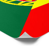 スペイン・ポルトガル近隣諸国ハーフ国旗の記号 ポスター (角)