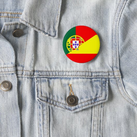 スペイン・ポルトガル近隣諸国ハーフ国旗の記号 缶バッジ (インサイチュ)