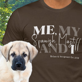 スペイン・マスティフの飼い主 ユニークなタイポグラフィデザイン おもしろTシャツ Tシャツ
