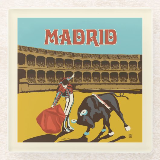 スペイン，マドリード ガラスコースター (正面)