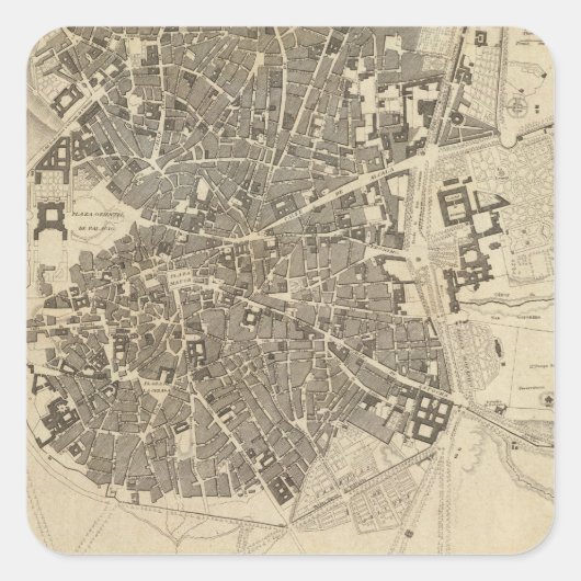 スペイン，マドリード スクエアシール (正面)