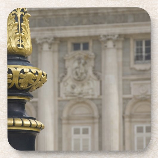 スペイン、マドリード。宮殿王室の、金華美箔付きランプ コースター (正面)