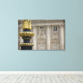 スペイン、マドリード。金王室の金の華美ランプ キャンバスプリント (インサイチュ (ウッドフロア))